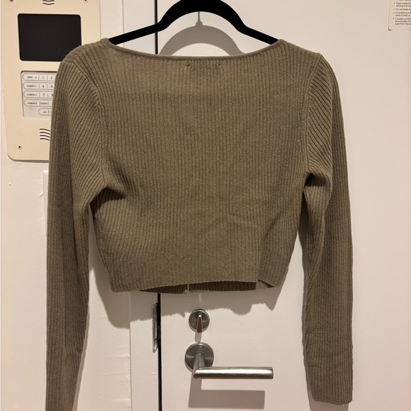 Reformation Tan Ribbed Crop Top - Picture 2 of 2